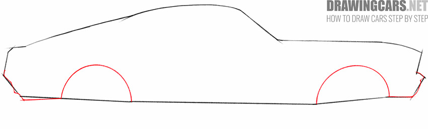 how to draw an old mustang
