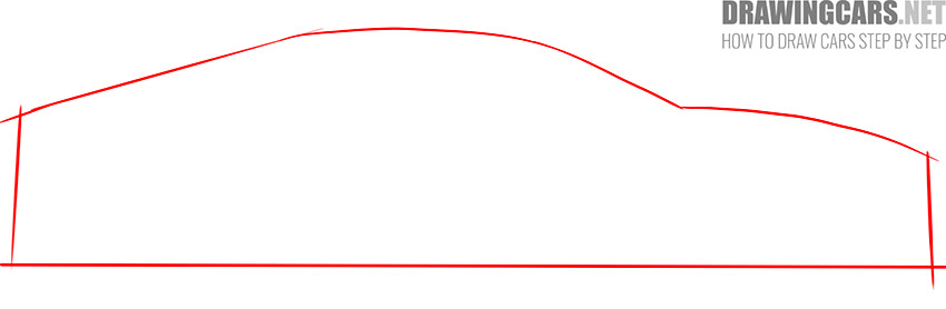 How to draw a Car from the side for beginners fast