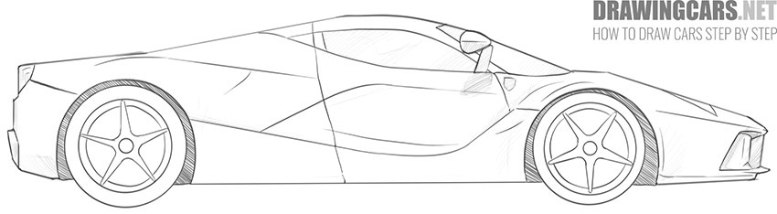 How to Draw a Ferrari Step by Step