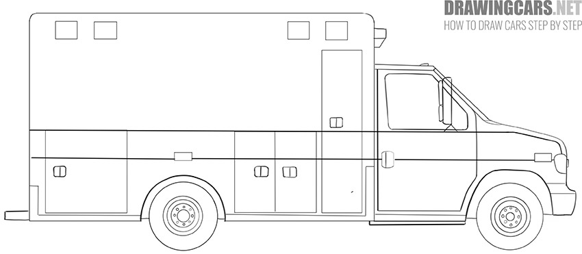 How to Draw an Ambulance Truck