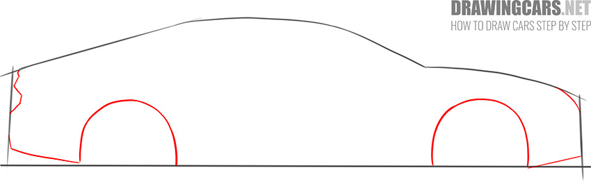 How to draw a Car from the side for beginners drawing