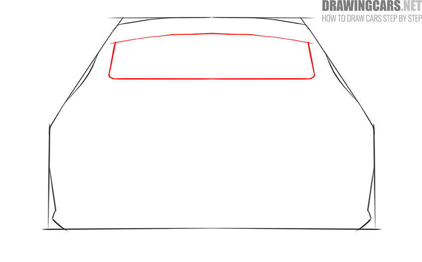 How to Draw a Car from the back for beginners guide