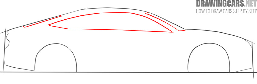 How to draw a Car from the side for beginners instruction