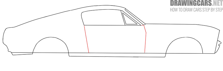 How to draw a classic muscle car vintage