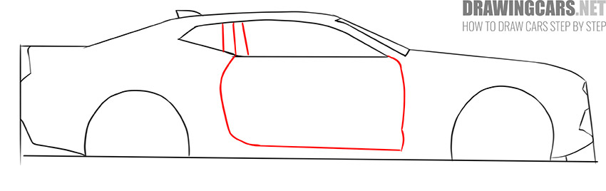 How to Draw a Chevrolet Camaro for Beginners step by step