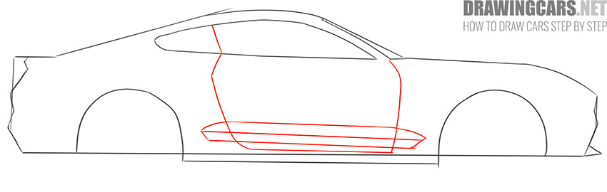 How to Draw a Ford Mustang quickly