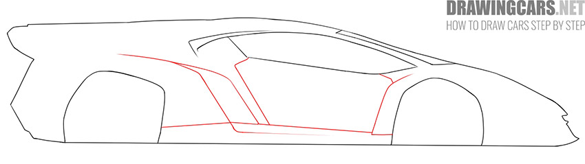 Lamborghini Veneno drawing guide