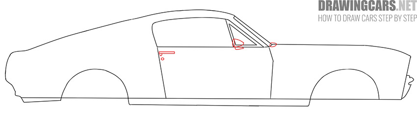 How to draw a classic muscle car quickly