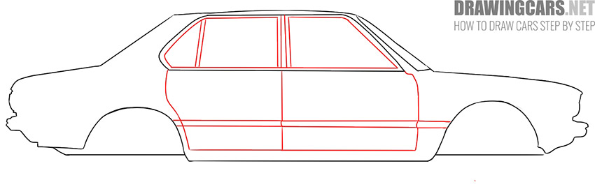 old car drawing guide