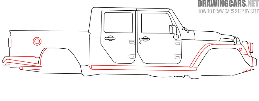 How to Draw a Big Car Pick Up