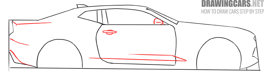 How to Draw a Chevrolet Camaro for Beginners simple