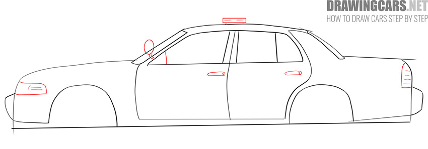 How to Draw a Police Car for Beginners tutorial