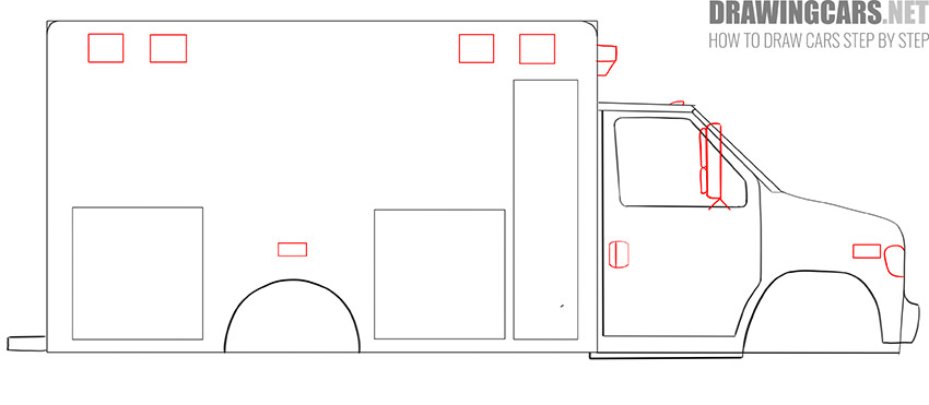 How to Draw an Ambulance Truck tutorial