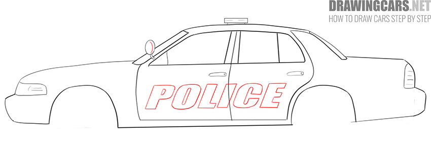 How to Draw a Police Car for Beginners lesson