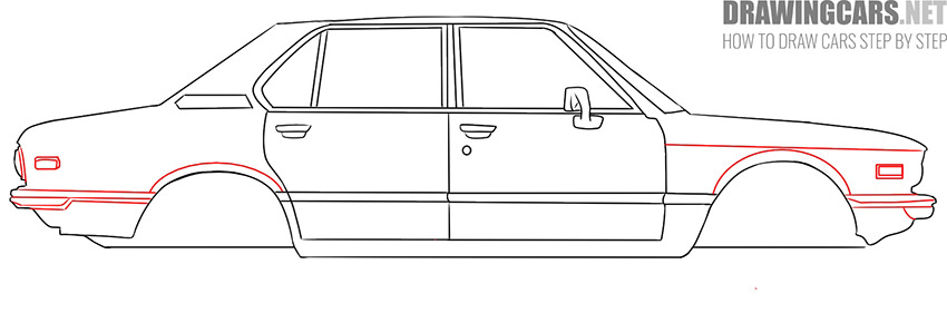 How to draw an old car simple