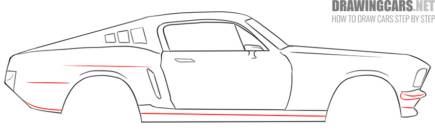 How to Draw a Muscle Car for Beginners easy