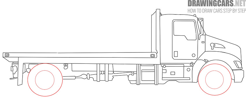 Flatbed Truck drawing tutorial