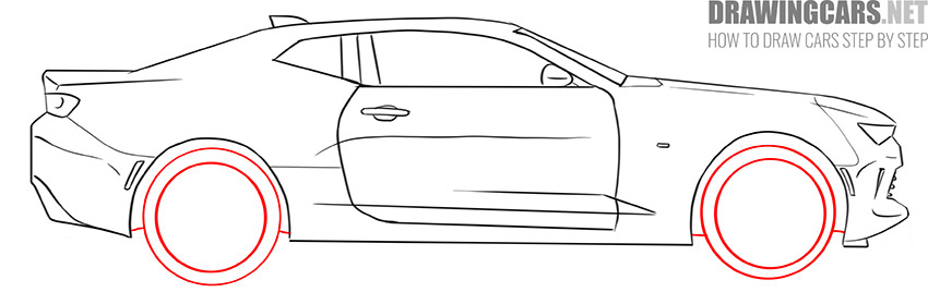 How to Draw a Chevrolet Camaro for Beginners lesson