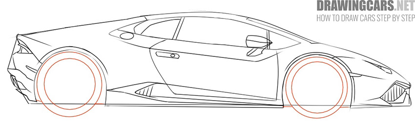 How to Draw a Lamborghini step by step