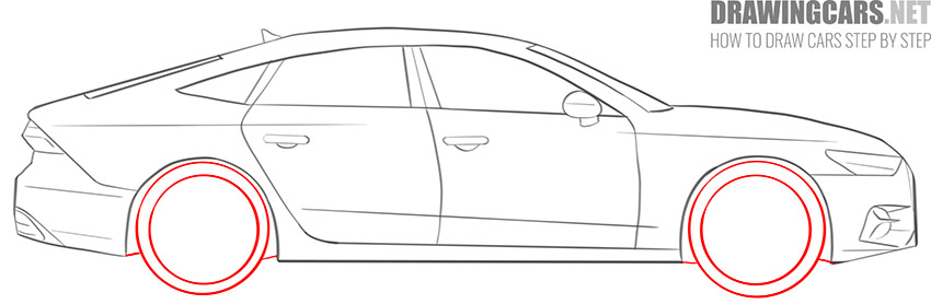 How to draw a Car from the side for beginners tutorial