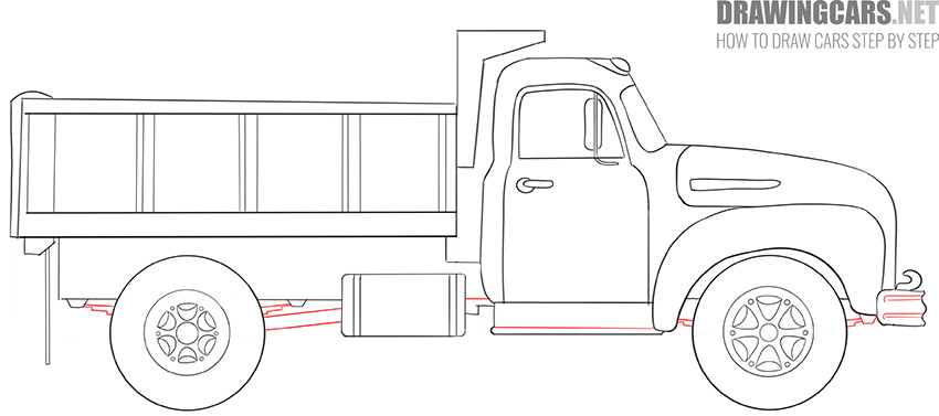 How to Draw a Big Truck for Beginners tutorial