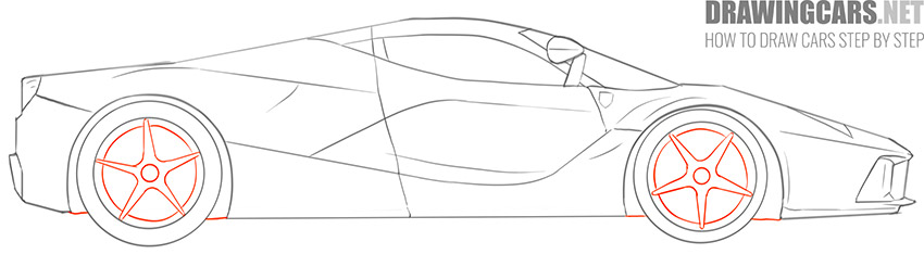 Ferrari Step by Step drawing lesson