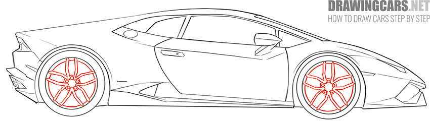 How to Draw a Lamborghini Huracan step by step