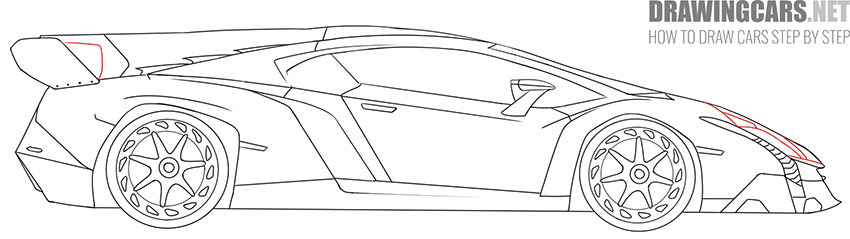 How to Draw a Lamborghini Veneno easy