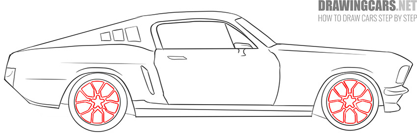 How to Draw a Muscle Car for Beginners lesson