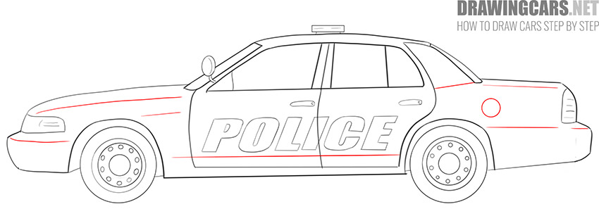How to Draw a Police Car for Beginners easy