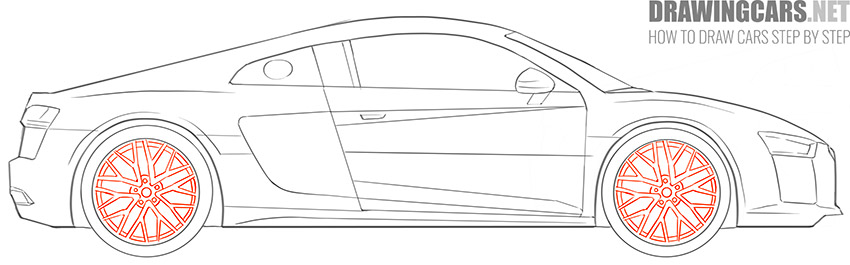 How to Draw an Audi R8 lesson