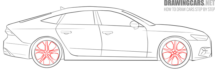 How to draw a Car from the side for beginners easy