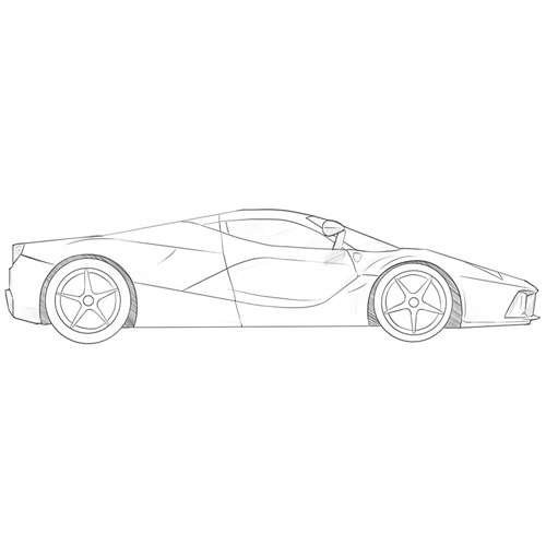 How to Draw a Ferrari Step by Step