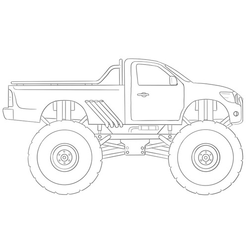 How to Draw a Monster Truck for Beginners