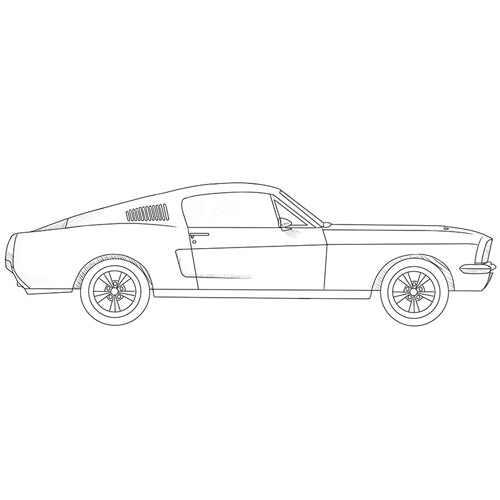How to Draw a Classic Muscle Car
