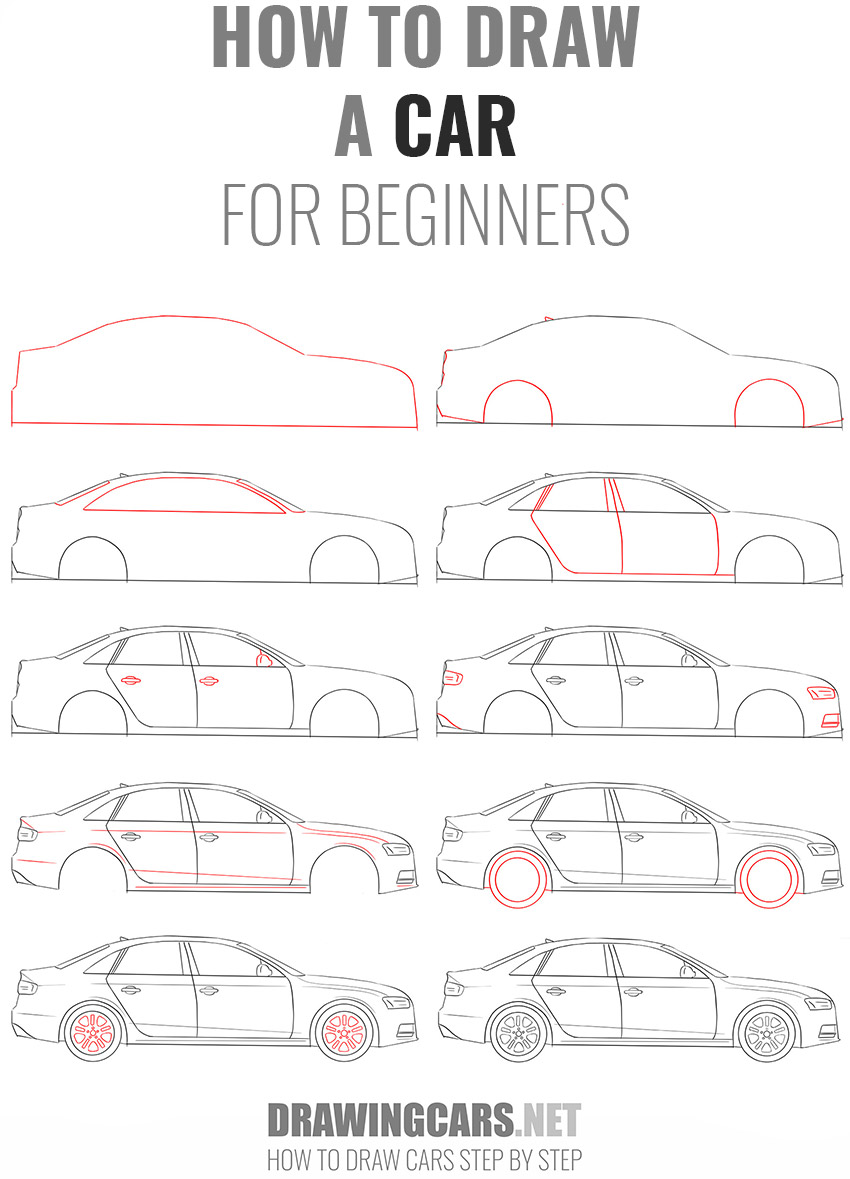 how to draw a CAR For beginners