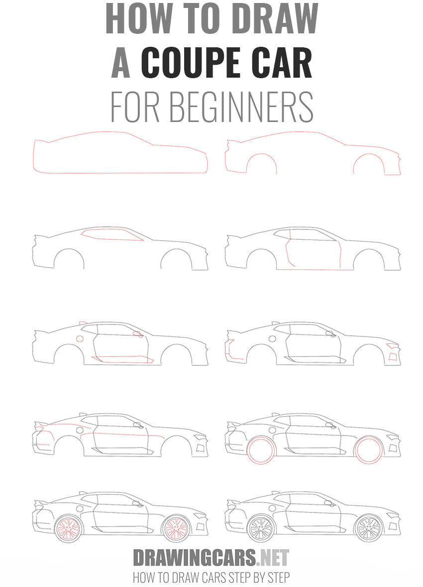 how to draw a COUPE CAR For beginners
