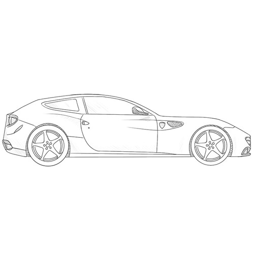 How to Draw a Ferrari Car