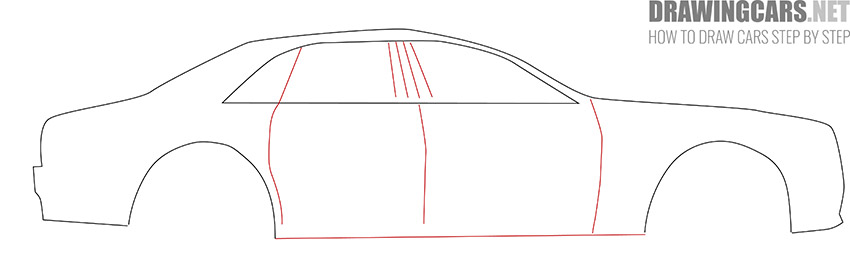How to Draw a Rolls Royce for beginners instruction