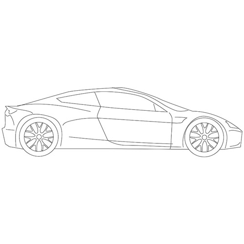 How to Draw a Tesla Roadster for Beginners