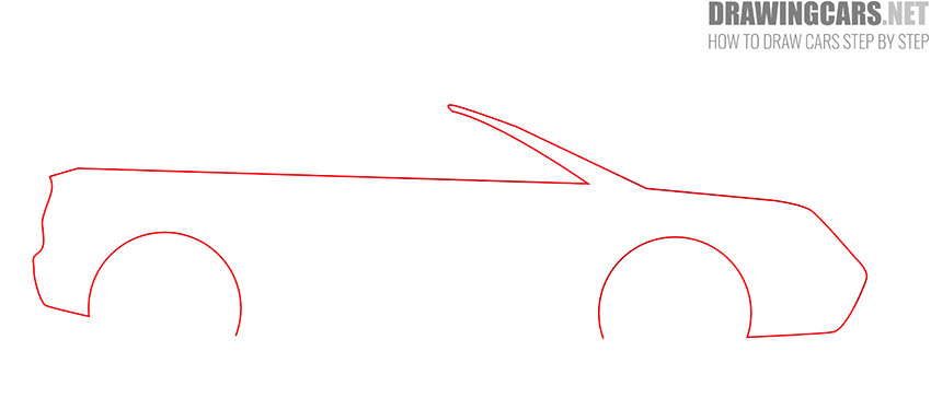 how to draw a cabriolet car