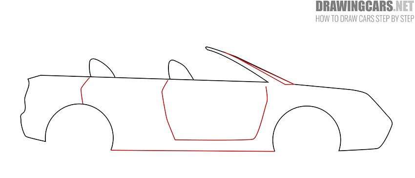 How to Draw a Cabrio easy