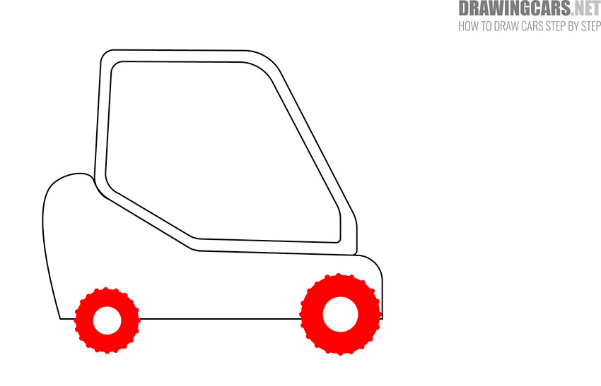 how to draw a cartoon forklift
