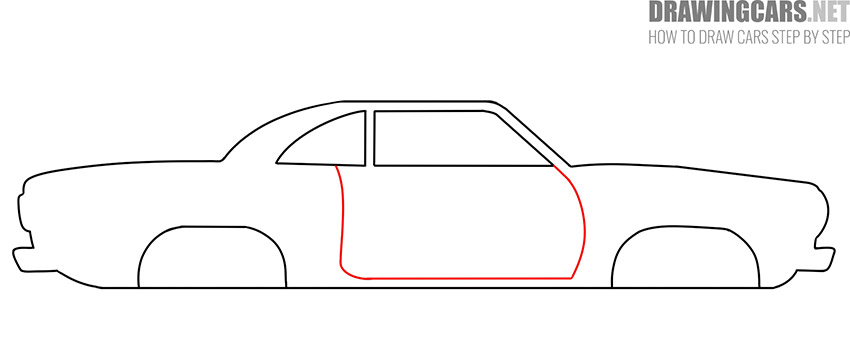 classic car drawing easy
