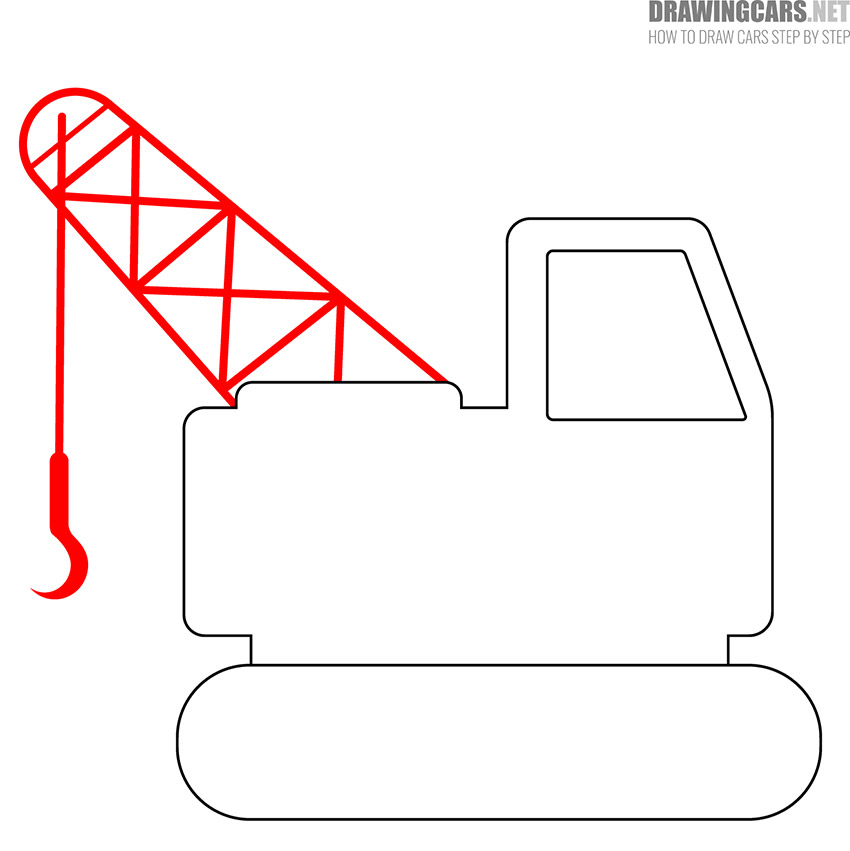 how to draw an easy crane