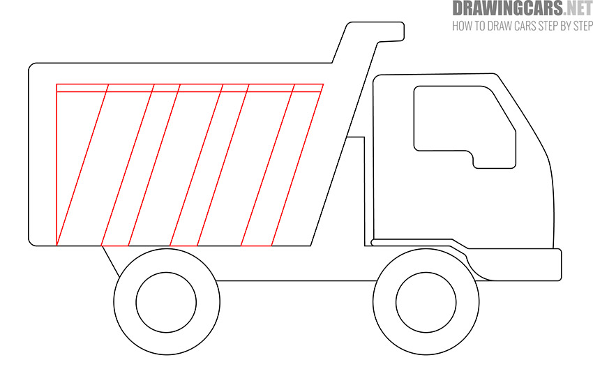 dump truck cartoon drawing