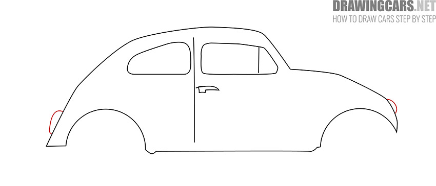 easy volkswagen beetle drawing