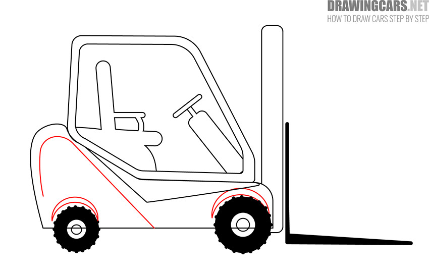 simple forklift drawing