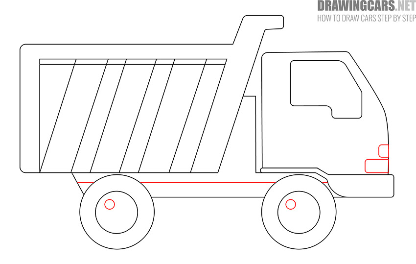big dump truck drawing