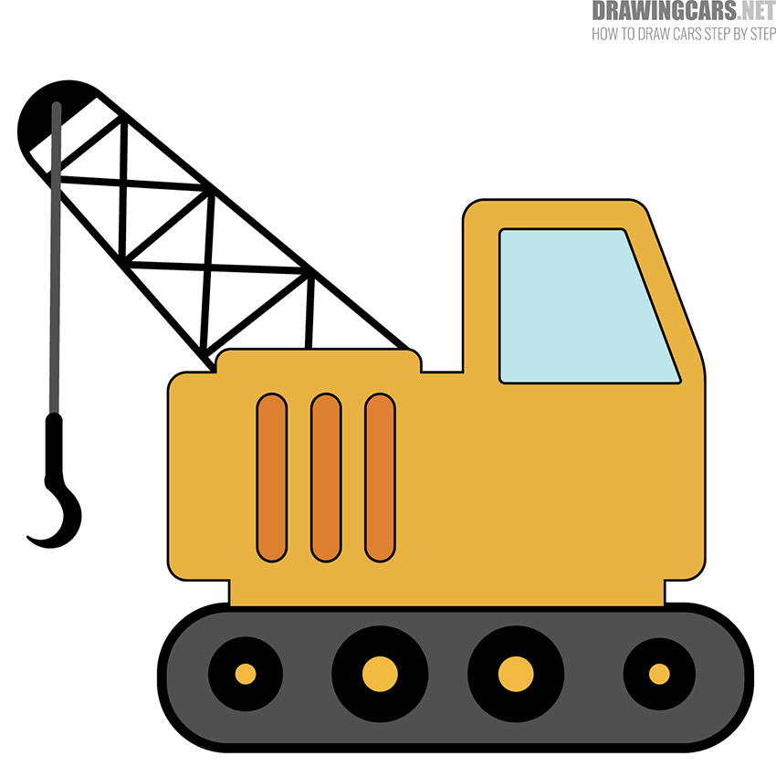 how to draw a simple crane for kids